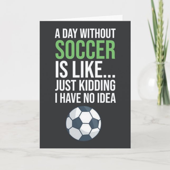 Tarjetas Divertidas de Fútbol Equipo Femenino Juga (Anverso)