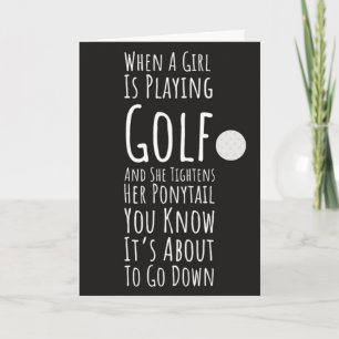 Tarjetas Divertidas de Golf para Chicas Adolescent