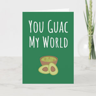 Tarjetas Divertidas de Guacamole Verde Aguacate Fr
