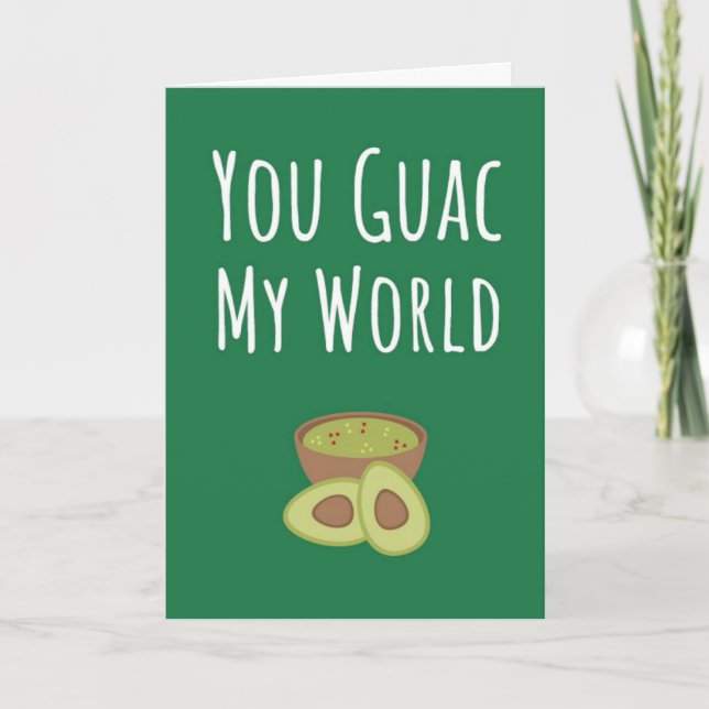 Tarjetas Divertidas de Guacamole Verde Aguacate Pu (Anverso)