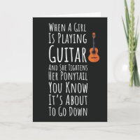 Tarjetas Divertidas de Guitarrista para Ella, Muje