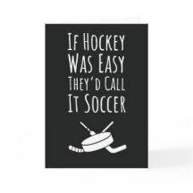 Tarjetas Divertidas de Hockey Citas Diciendo Equip