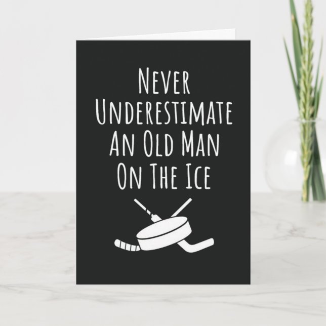 Tarjetas Divertidas de Hockey para Hombres Frases  (Anverso)