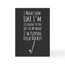 Tarjetas Divertidas de Hockey sobre Césped para En