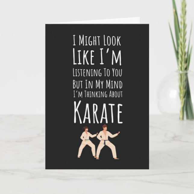 Tarjetas Divertidas de Karate Deportes de Lucha De (Anverso)