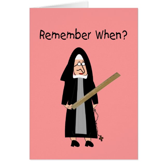 Tarjetas divertidas de la monja: Las monjas (Frente)