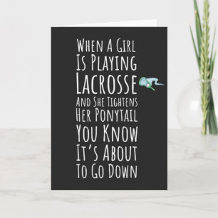 Tarjetas Divertidas de Lacrosse para Chicas Adoles