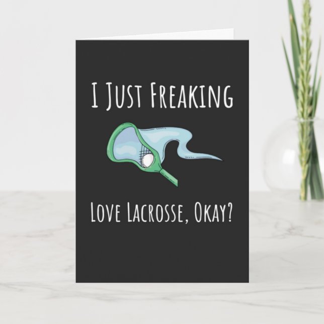 Tarjetas Divertidas de Lacrosse Pelota Palo Deport (Anverso)