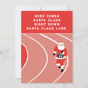 Tarjetas divertidas de Navidad de atletismo