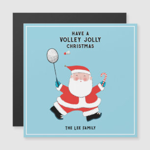 Tarjetas divertidas de Navidad de bádminton