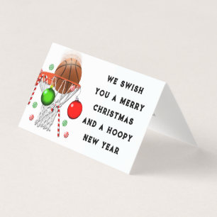 Tarjetas divertidas de Navidad de baloncesto
