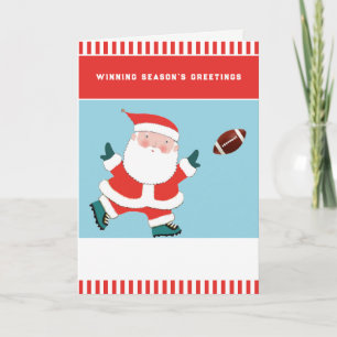 Tarjetas divertidas de Navidad de fútbol americano