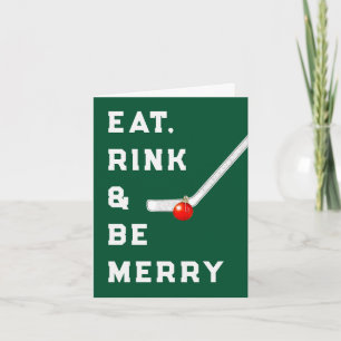 Tarjetas divertidas de Navidad de hockey