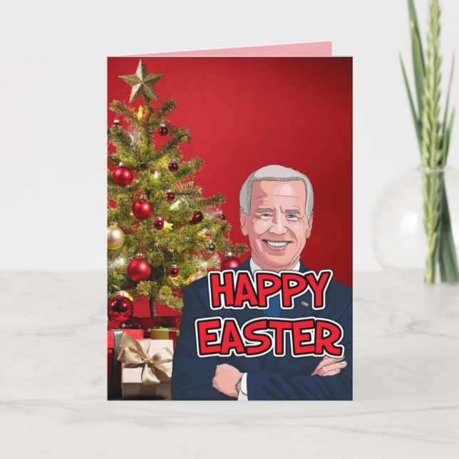 TARJETAS DIVERTIDAS DE NAVIDAD DE JOE BIDEN CONFUN (Anverso)