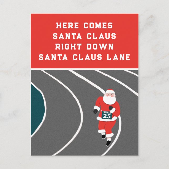 Tarjetas divertidas de Navidad de Papá Noel (Anverso)