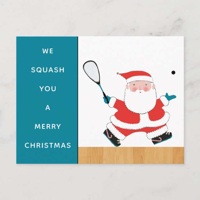 Tarjetas divertidas de Navidad de squash (Anverso)