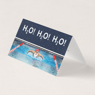 Tarjetas divertidas de Navidad para nadadores