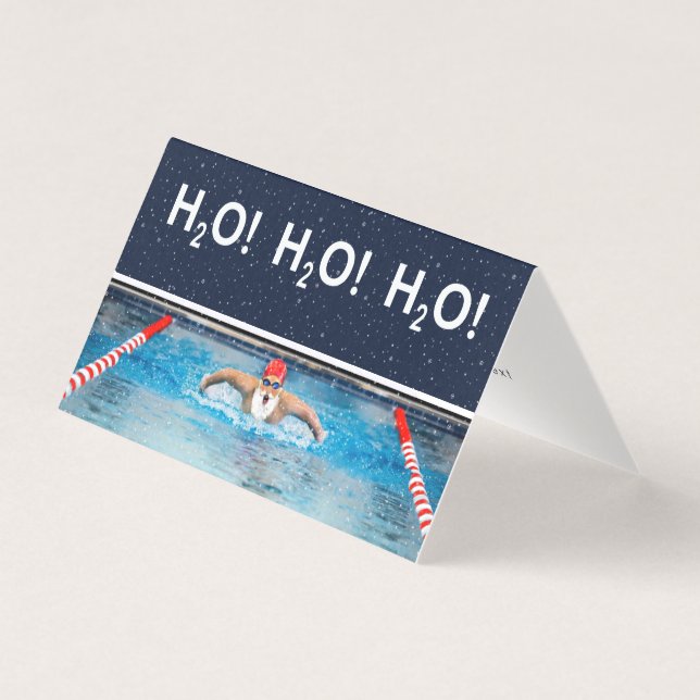 Tarjetas divertidas de Navidad para nadadores (Anverso)