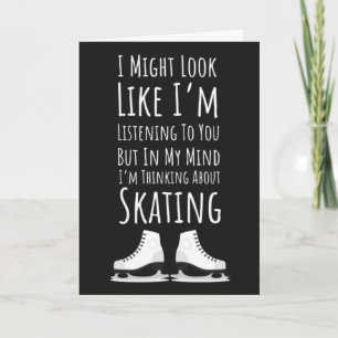 Tarjetas Divertidas de Patinaje sobre Hielo Invier