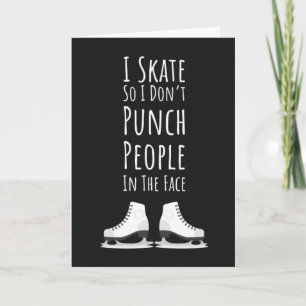 Tarjetas Divertidas de Patinaje sobre Hielo Mujere