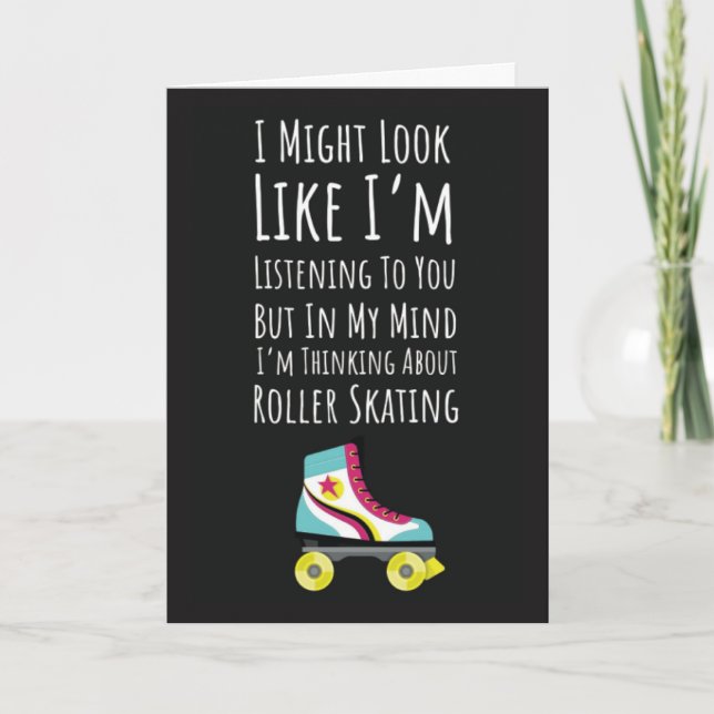 Tarjetas Divertidas de Patinaje sobre Ruedas Patin (Anverso)