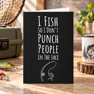 Tarjetas divertidas de pesca Deportes Pescador Pes