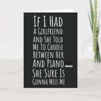 Tarjetas Divertidas de Pianista para Hombres, para