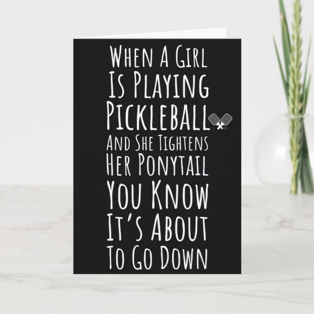 Tarjetas Divertidas de Pickleball para Ella Mujere (Anverso)