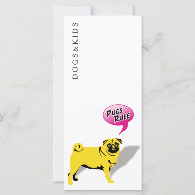 Tarjetas Divertidas de Pug (Anverso)
