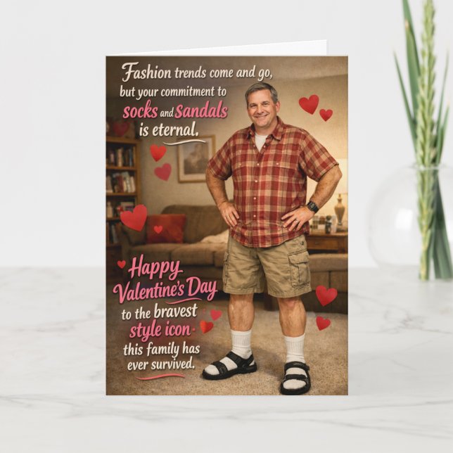 Tarjetas divertidas de San Valentín para papás (Anverso)