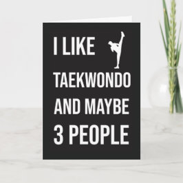 Tarjetas Divertidas de Taekwondo Deporte Lucha Hum