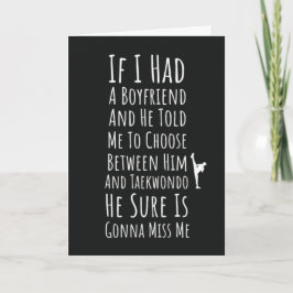 Tarjetas Divertidas de Taekwondo para Chicas Adole