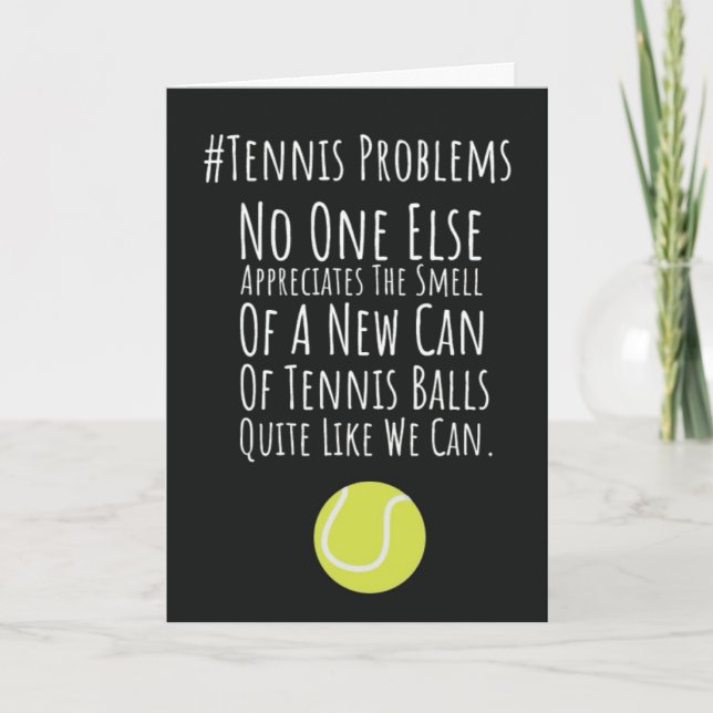 Tarjetas Divertidas de Tenis para Amigos en la Can (Anverso)