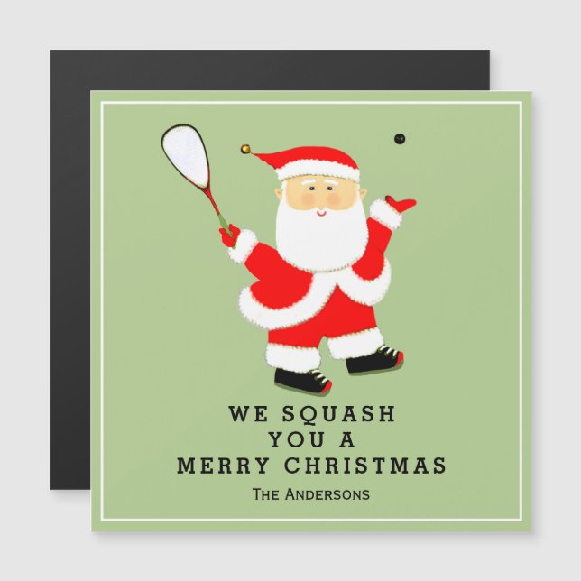 Tarjetas divertidas de vacaciones de squash (Anverso/Reverso)