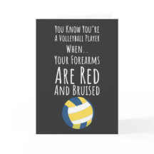 Tarjetas Divertidas de Voleibol Equipo de Fanático