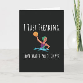 Tarjetas Divertidas de Waterpolo para Ella Jugador