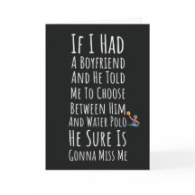 Tarjetas Divertidas de Waterpolo Para Ella Mujeres