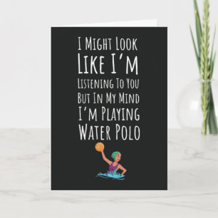 Tarjetas Divertidas de Waterpolo Retro Entrenador