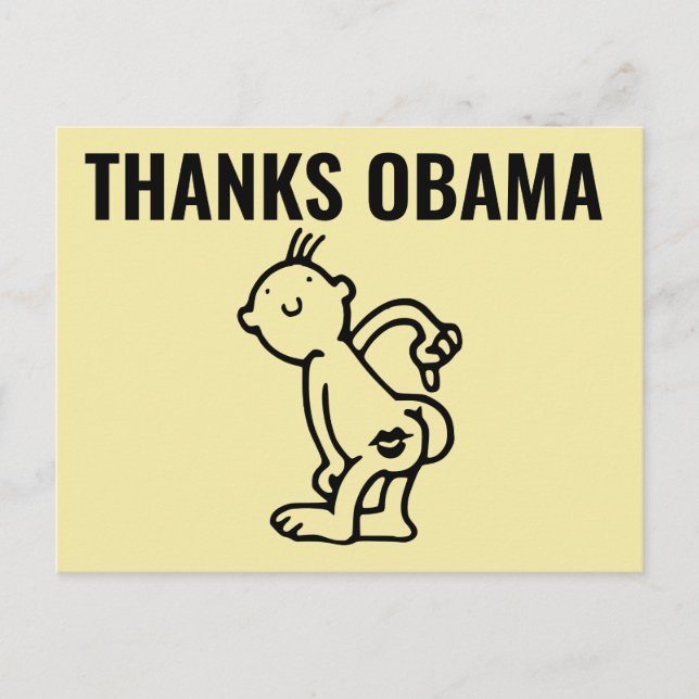 Tarjetas divertidas GRACIAS OBAMA (Anverso)
