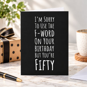 Tarjetas Divertidas para el Cumpleaños 50 de Fifty