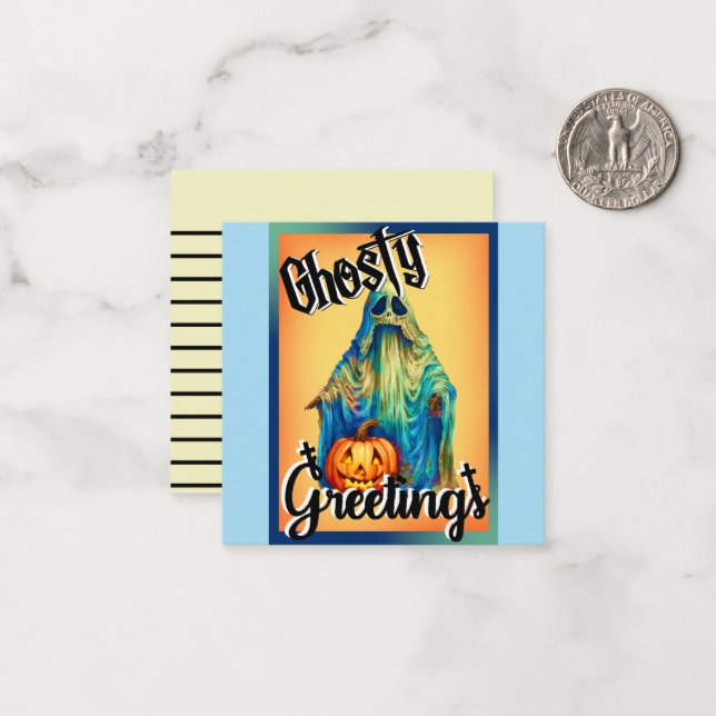 Tarjetas divertidas retro de Halloween (Anverso/Reverso In Situ)