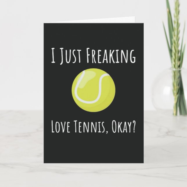 Tarjetas divertidas y lindas de tenis para jugador (Anverso)