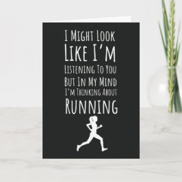 Tarjetas divertidas y lindas para corredora Ejerci
