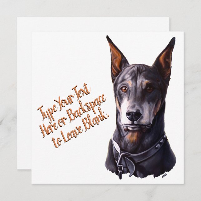 Tarjetas Doberman Personalizado Doberman Pinscher  (Anverso / Reverso)