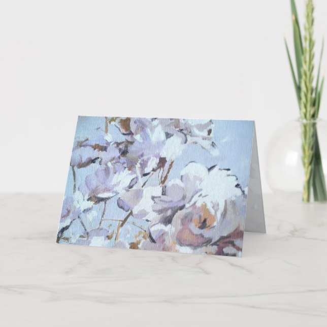 Tarjetas dobladas BlueRoses con incrustación de ro (Anverso)