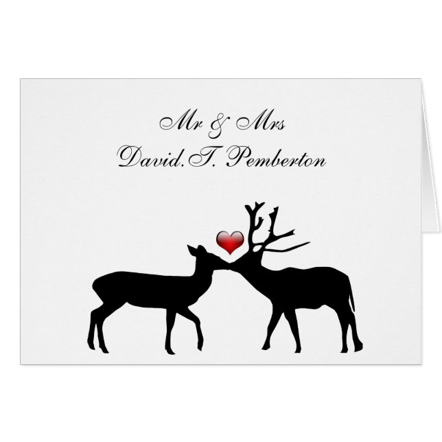 Tarjetas Doe and Buck Boda Place (Anverso (Horizontal))