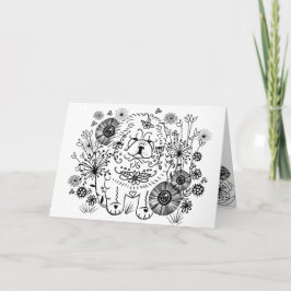 Tarjetas DOODLE GARDEN- CHOW DOG Art