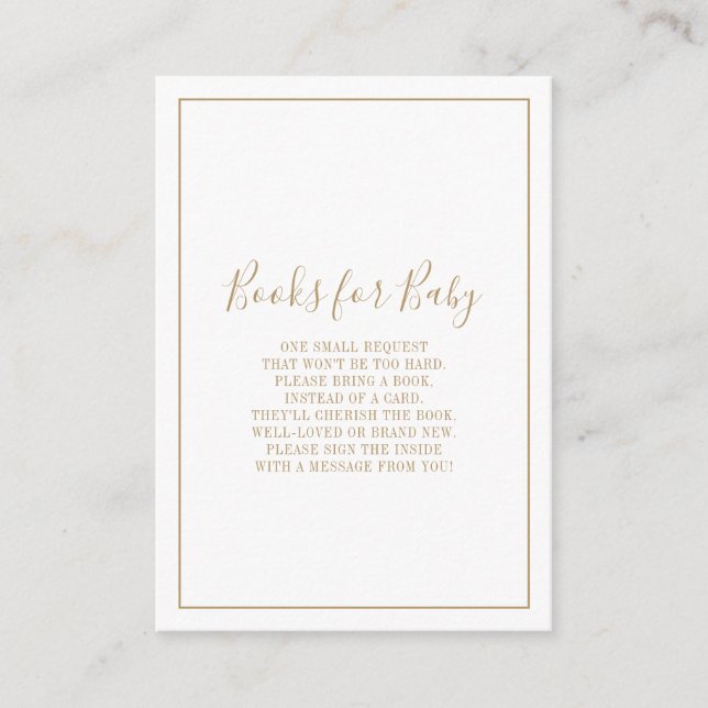 Tarjetas doradas para tarjeta de regalo de baby sh (Anverso)