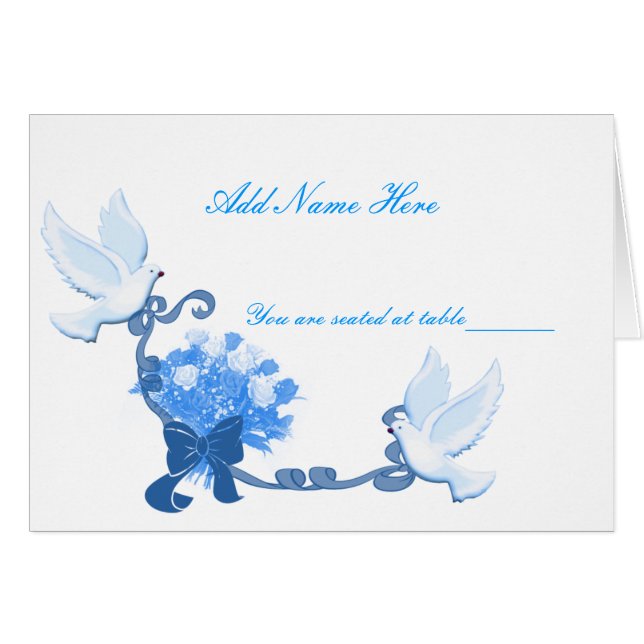 Tarjetas Dove Personalizado Place (Anverso (Horizontal))