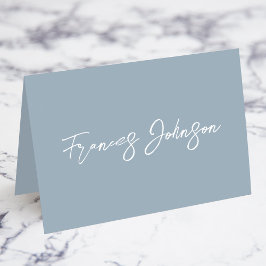 Tarjetas Dusty Blue Individual Name Place